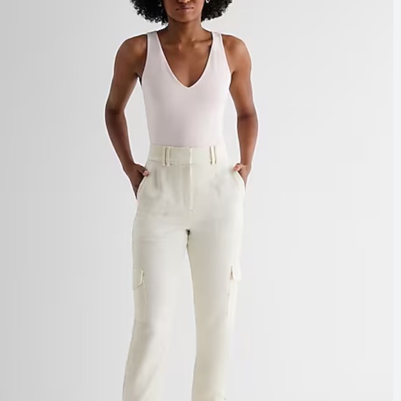 Express double v cotton blend body suit - Picture 3 of 5